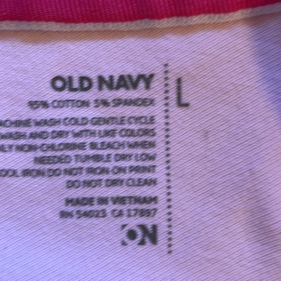 Old Navy Pink Polo T Shirt in size L - Picture 3 of 4